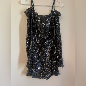 Hot Miami Sequin Cut Out Romper